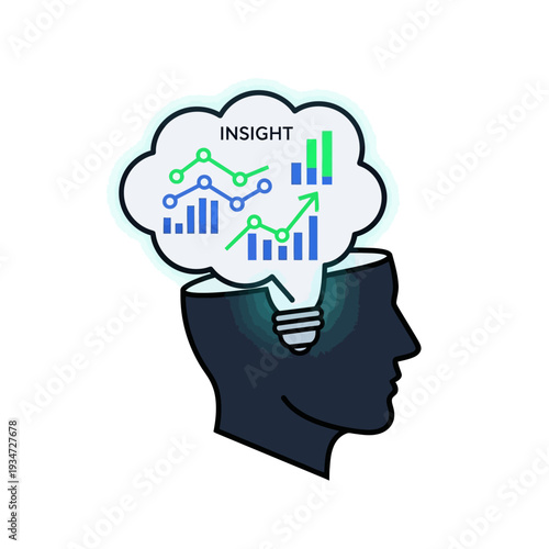 Person Thinking with Insightful Graphs.