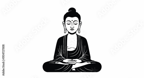 Meditating Buddha Silhouette