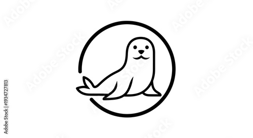 Seal in a circular frame illustration.