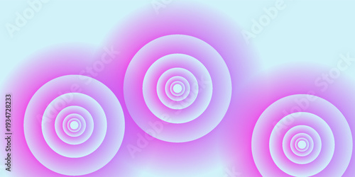 Blue gradient gradation circle shape. Abstract colorful watercolor blur mesh isolated. Gradient aura, grain neon blob with noise effect, soft color. Vector illustration