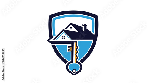 Modern Home Security and Real Estate Logo Design.