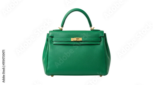 Luxurious Green Hermès Kelly Bag Studio Shot