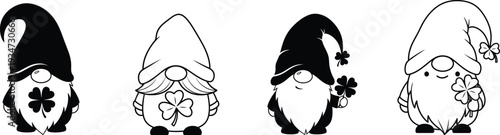 Vintage illustrations of four distinct bird species in flight on white background