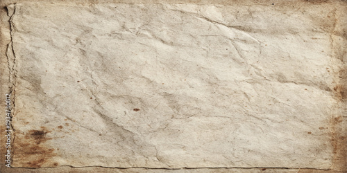 Aged vintage brown crumpled paper texture background with a stained grunge pattern and a rough wrinkled surface material for a blank antique page design