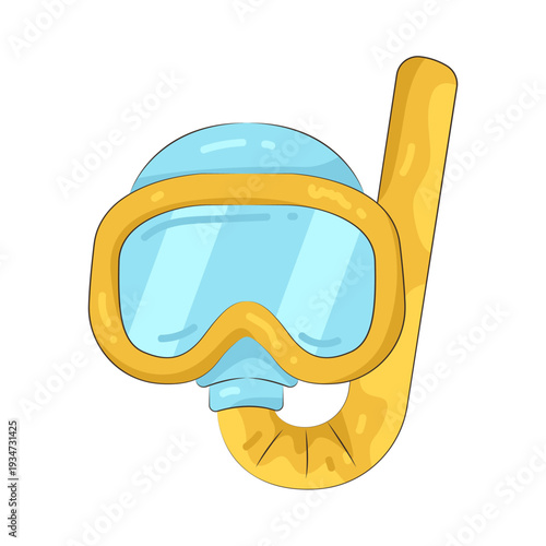 Illustration of Yellow Snorkel Mask