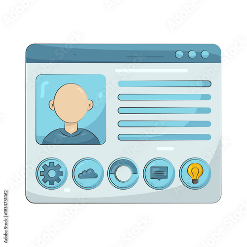 Illustration of User Profile Interface  