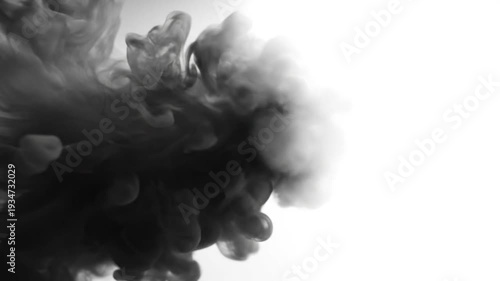 Slow motion black smoke explosion rising dramatic cinematic 4k video footage