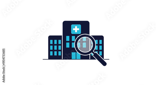 Hospital Examination Through Magnifying Lens Shows Medical Analysis and Research Focus