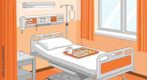 Hospital Room Depicting A Clean And Comfortable Environment For Patient Recovery