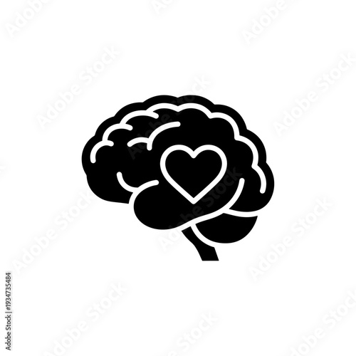 Human brain icon vector illustration representing mind intelligence and medical anatomy concept