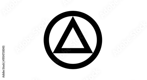 Free Download Triangle inside a circle symbol. - GFXLoad