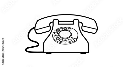 Vintage rotary dial telephone device.