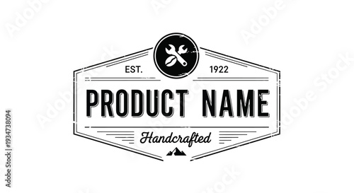 Vintage Style Product Label Design.