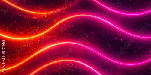 A glowing abstract background features a fantasy cosmos of purple and blue nebula clouds with shining stars and plasma lights across the dark night sky of a deep space galaxy illustration