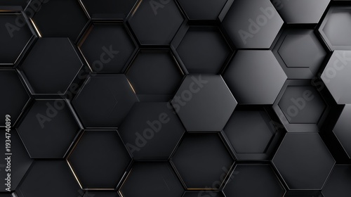 Dark hexagonal pattern with subtle glowing lines