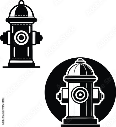 fire hydrant icon isolated. Hydrant in flat style for stock.