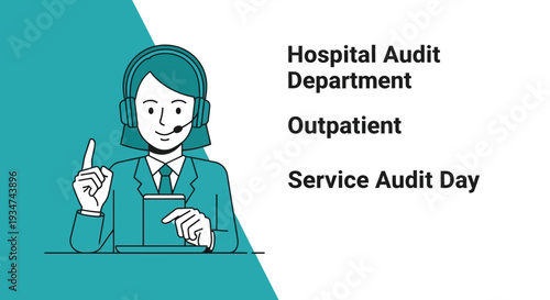 Hospital Service Audit Department Support Agent Ready to Give Guidance and Information