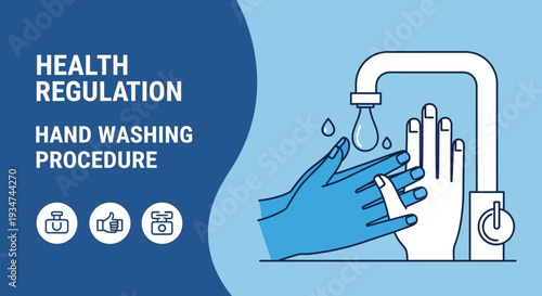 Hygiene And Cleanliness Illustrated With Washing Hands Under Faucet For Health Procedure