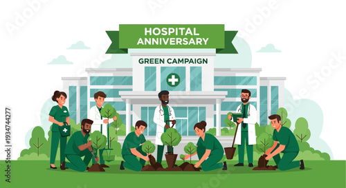 Hospital Team Celebrates Anniversary by Planting Trees for a Greener Tomorrow