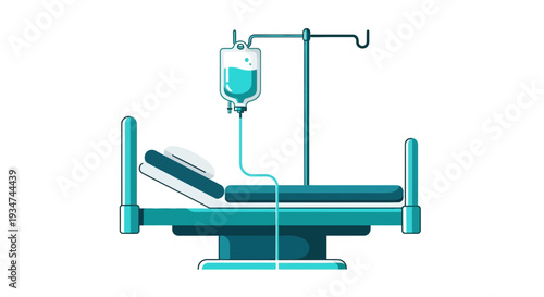 Hospital Treatment Illustration Depicting Patient Care, Healthcare, and Medical Procedures
