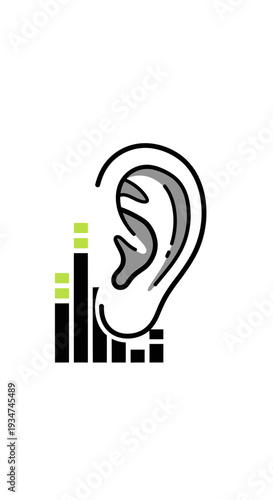 Iconic Representation Of Sound And Listening: An Ear Integrated With Audio Visualization