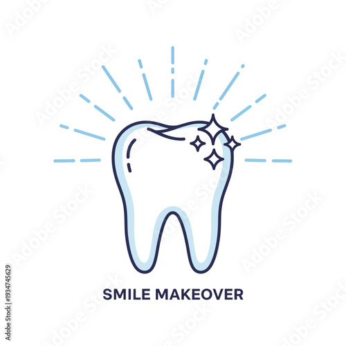 Iconic Tooth Illustration Showcasing Dental Health and Smile Enhancement Services Perfectly