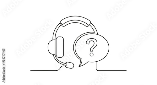 Customer service support call center headset.
