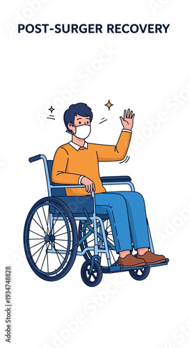 Illustrated Representation of Post-Surgery Recovery and Welcoming the Return to Wellness