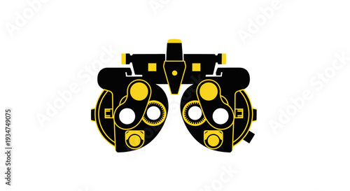 Illustrated Trial Frame: A Visual Representation of Eye Examination Equipment