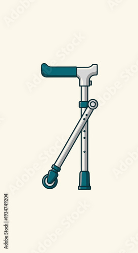 Illustrated Walking Aid: A Stylish Mobility Solution for Enhanced Support and Independence