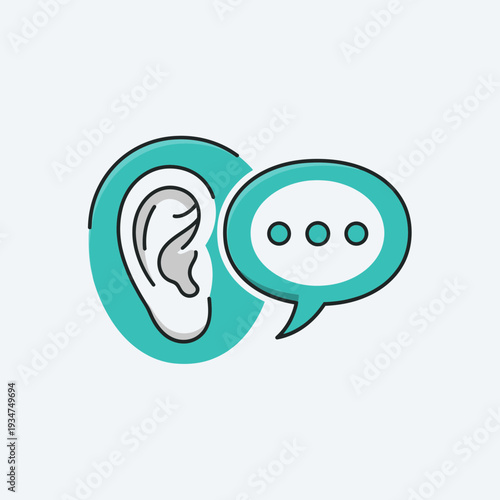 Illustration Depicting Communication Through Listening and Dialogue for Conceptual Design