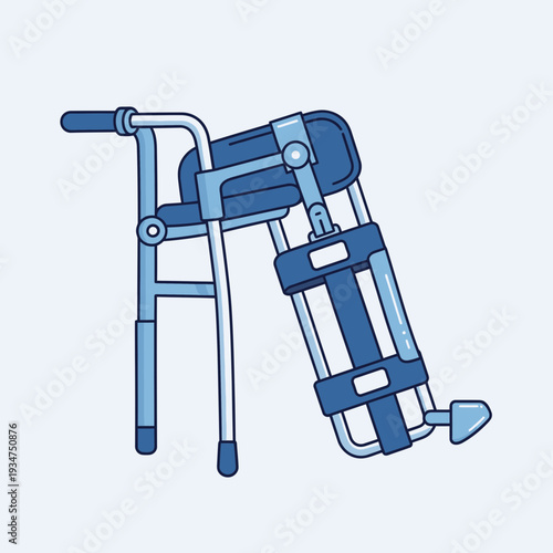 Illustration Of A Foldable Mobility Aid For Enhanced Independence And Support Of The User