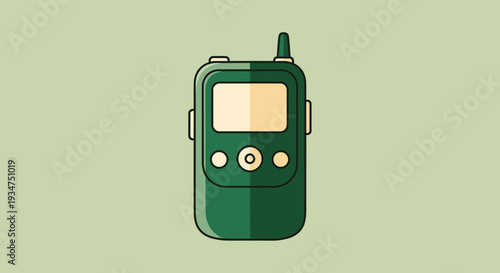 Illustration Of A Green Walkie Talkie Design For Modern Communication