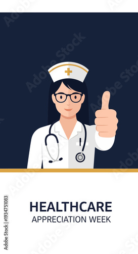Illustration Of A Healthcare Worker Showing Approval During Healthcare Appreciation Week