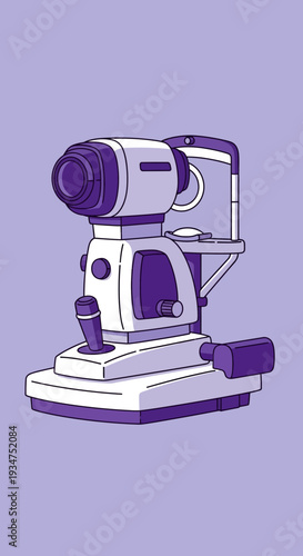 Illustration Of A Medical Ophthalmic Instrument For Eye Examinations And Procedures