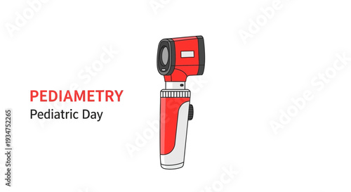 Illustration Of A Pediatric Otoscope For Medical Examination During A Pediatric Day Event