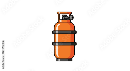 Illustration Of A Propane Tank Icon Depicting Industrial Gas Storage For Energy Needs