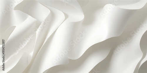 WebAbstract white layered waves create a minimalist texture background perfect for clean corporate banner design.