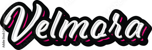velmora typography lettering vector file.