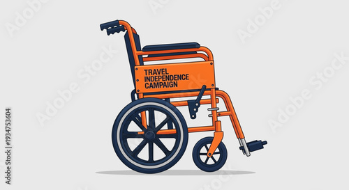 Illustration Of A Wheelchair Promoting Travel Independence And Mobility Solutions