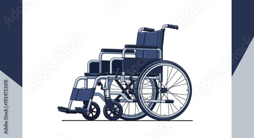 Illustration Of A Wheelchair Representing Mobility, Assistance, And Healthcare Needs