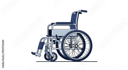 Illustration Of A Wheelchair Symbolizing Mobility And Accessibility For People With Disabilities