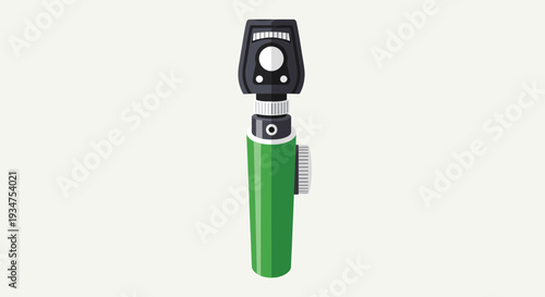 Illustration Of An Ophthalmoscope, Medical Device Used For Eye Exams And Diagnosis