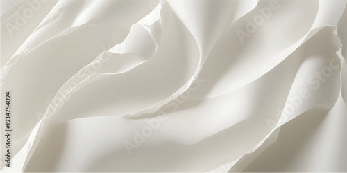Elegant white silk and satin fabric background featuring smooth luxury waves and rippled textures of shiny soft cloth material for a fashion backdrop design