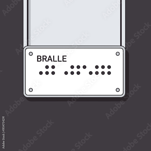 Illustration Of Braille Signage Providing Accessibility For Visually Impaired Individuals