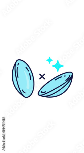Illustration Of Contact Lenses: A Visual Representation Of Eye Care And Vision Improvement