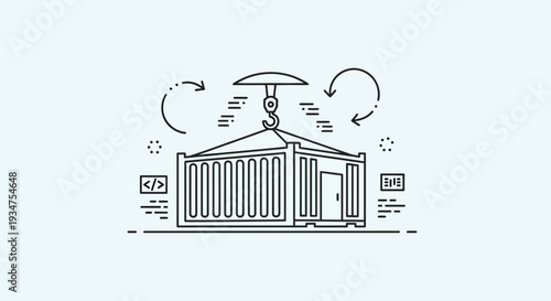 Container house with solar panel roof.