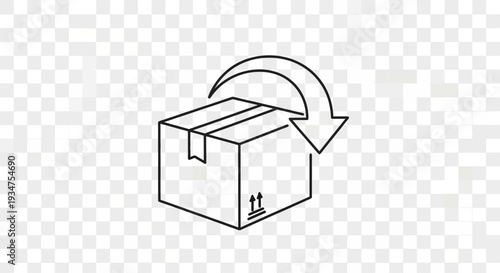 Package delivery return shipping concept.