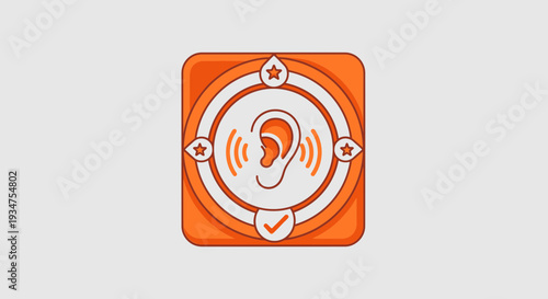 Illustration Of Ear Symbol Represents Sound Detection And Listening Capabilities Perfectly