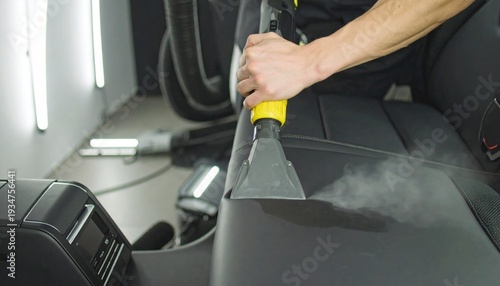 Professional Car Interior Steam Cleaning Service.
